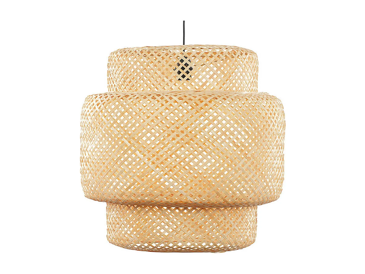 Abat jour en Suspension bambou naturel foncé