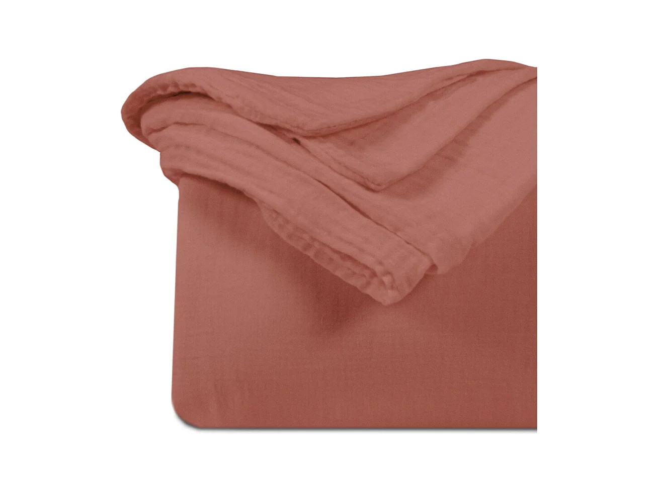 Housse de couette gaze de coton Terracotta 240x260 cm