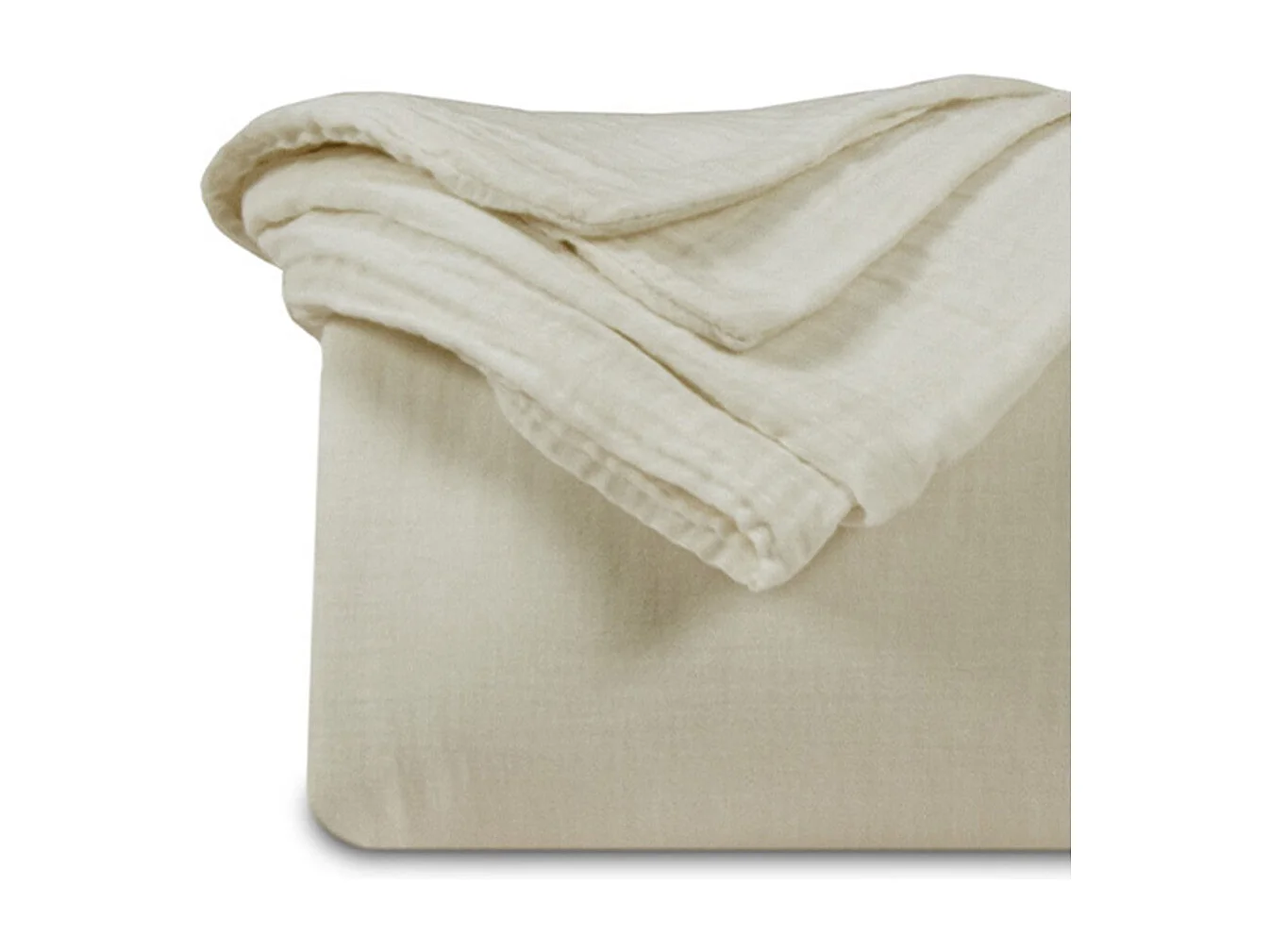 Housse de couette gaze de coton sable 220x240 cm