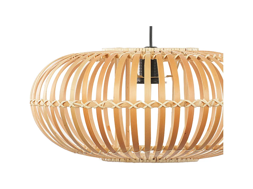 Suspension ronde bambou naturel
