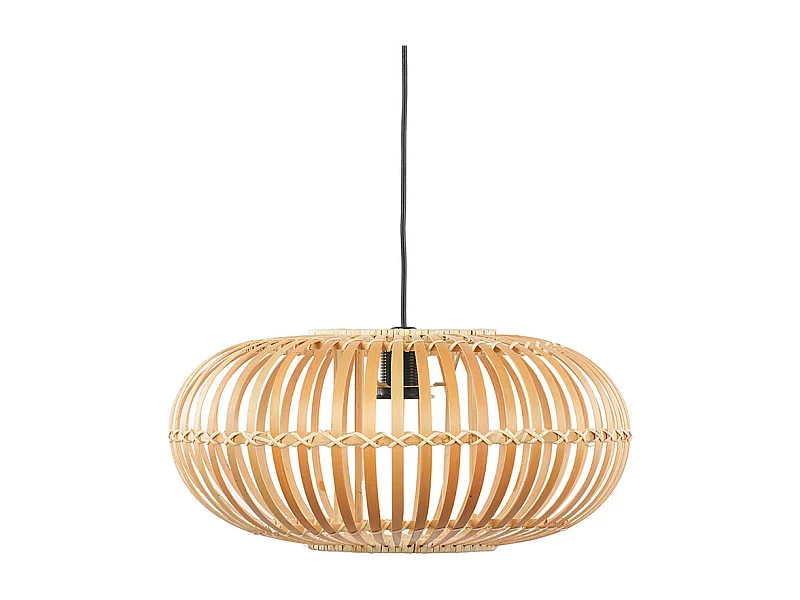 Suspension ronde bambou naturel