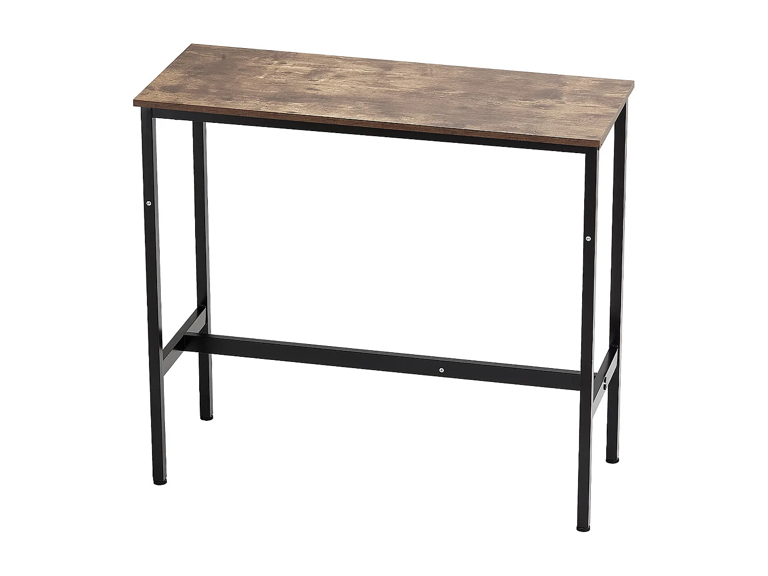 Bar Tafel SucceBuy 99.1 x 40.6 x 90.2 cm, Hoge Tafel met Stevige Metalen Structuur, Smalle Lange Bureau voor Cocktails, Eenvoudige Montage