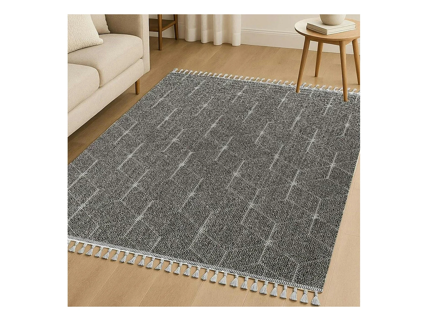 Tapis de salon gris – effet 3D, 120x180 cm ISTANBUL