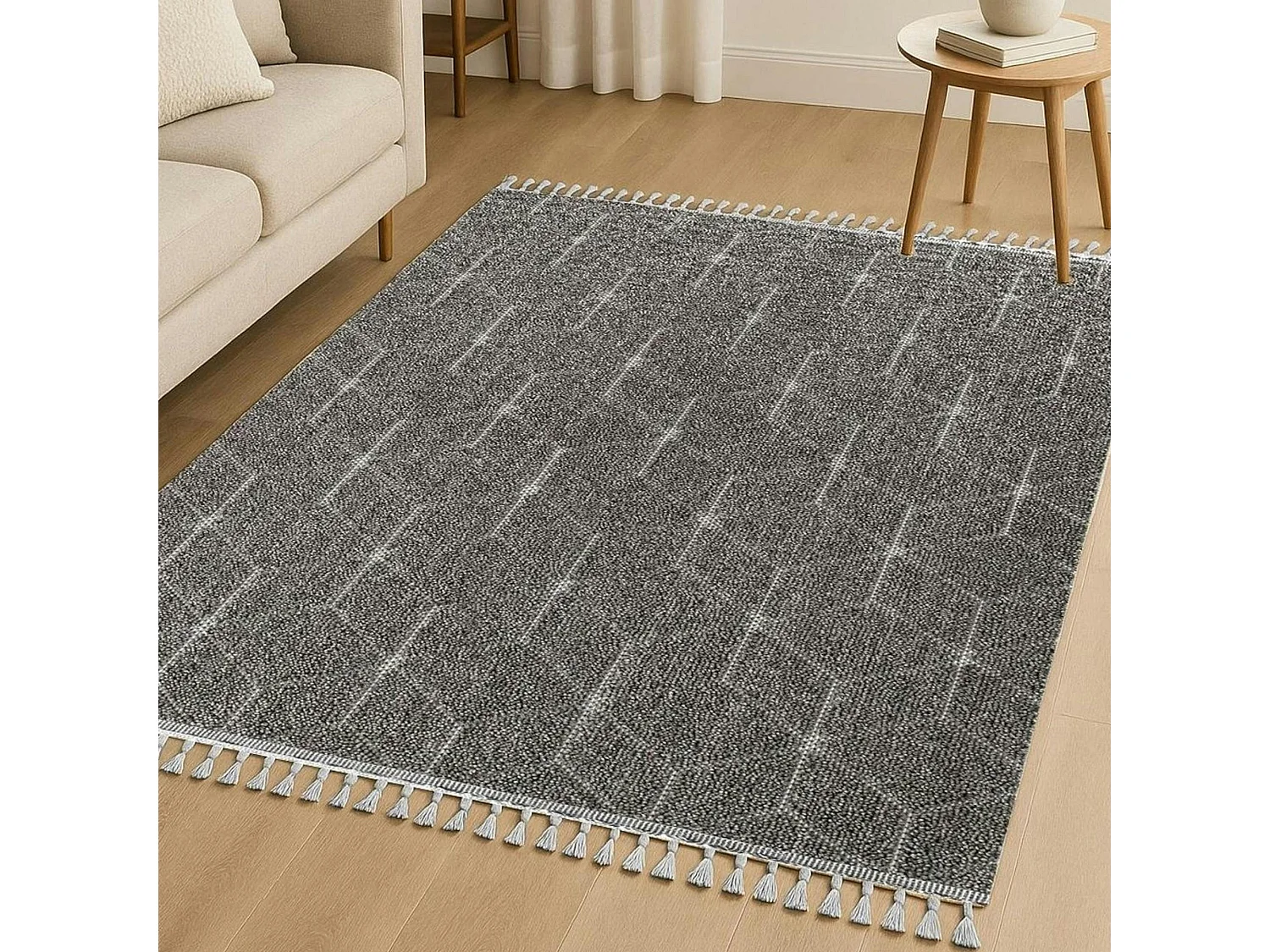 Tapis de salon gris – effet 3D, 120x180 cm ISTANBUL