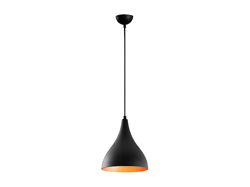 Suspension de cuisine noire mate – intérieur cuivré SILE