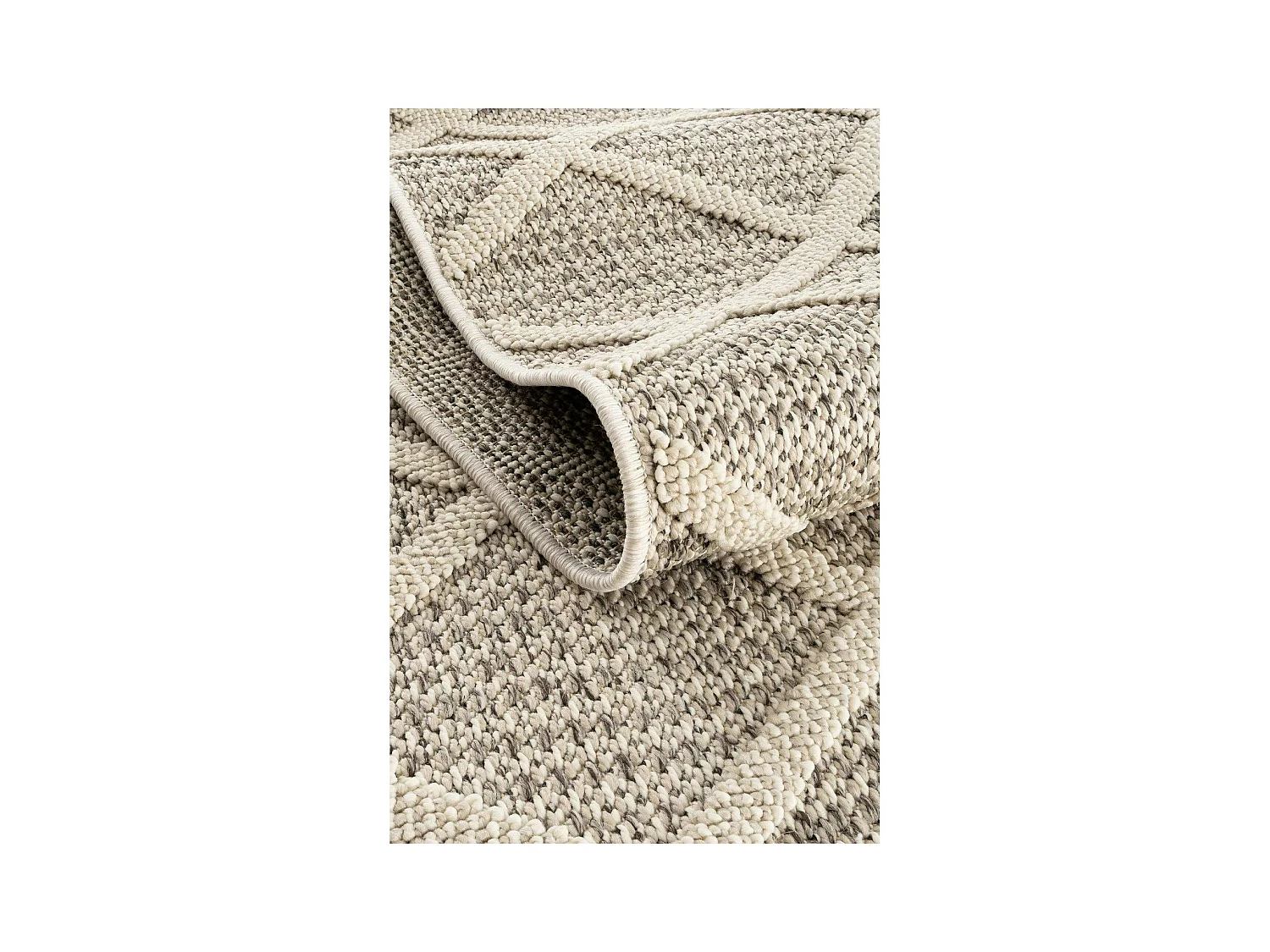 Tapis de salon beige – effet tresse, 120x180 cm ISTANBUL