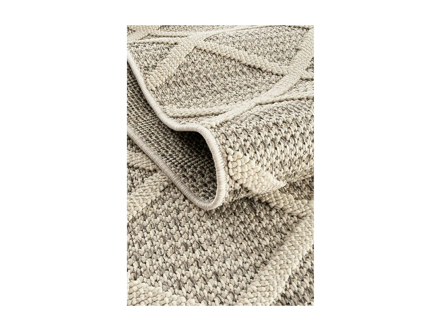 Tapis de salon beige – effet tresse, 120x180 cm ISTANBUL