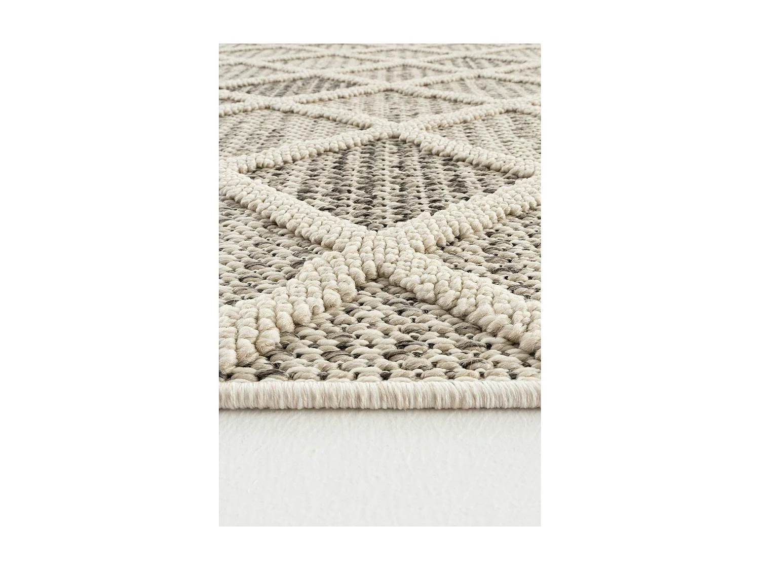 Tapis de salon beige – effet tresse, 120x180 cm ISTANBUL