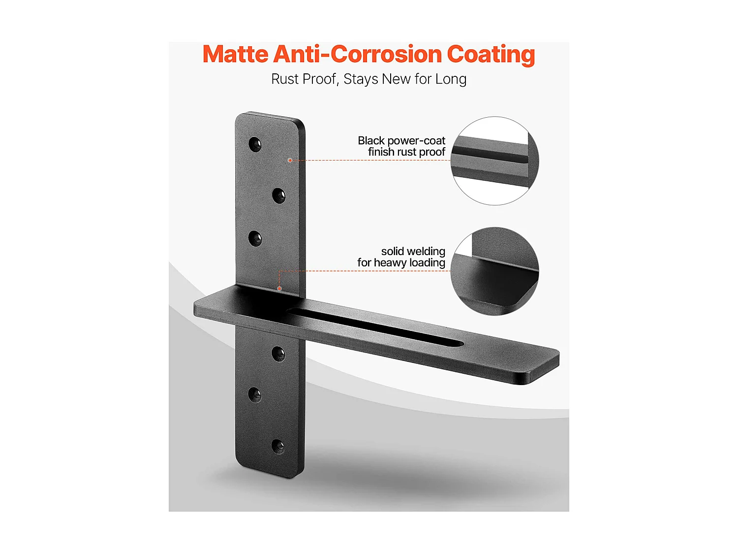 Support d'Étagère SucceBuy Flottante, 30.48x7.35x30.48 cm, Supports Muraux Invisibles en T Robustes, Lot de 2, Capacité de Charge 90 kg, avec Vis