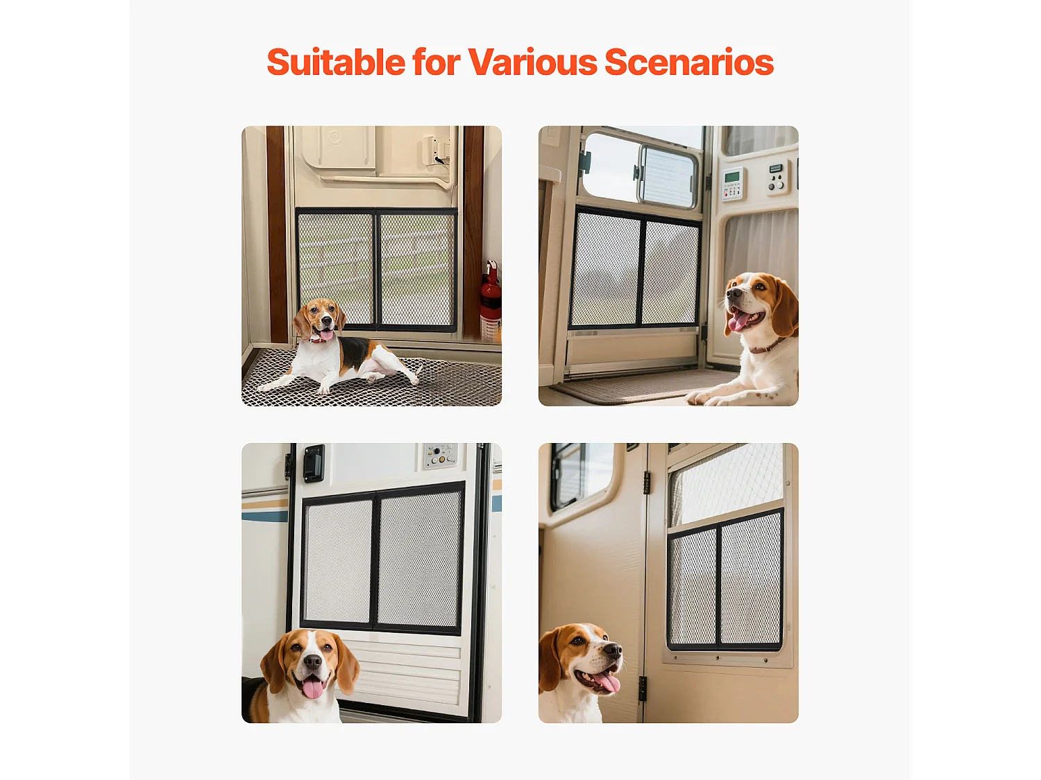 Moustiquaire pour Porte SucceBuy de Caravane, 67.31 x 50.8 cm, Filet de Protection Facile à Installer et à Retirer, Matériau Robuste et Respirant