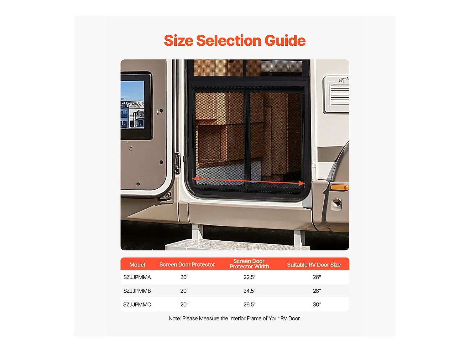 Moustiquaire pour Porte SucceBuy de Caravane 57.15 x 50.8 cm, Facile à Installer, Filet de Protection Robuste et Respirant, Protection d'Entrée Idéale