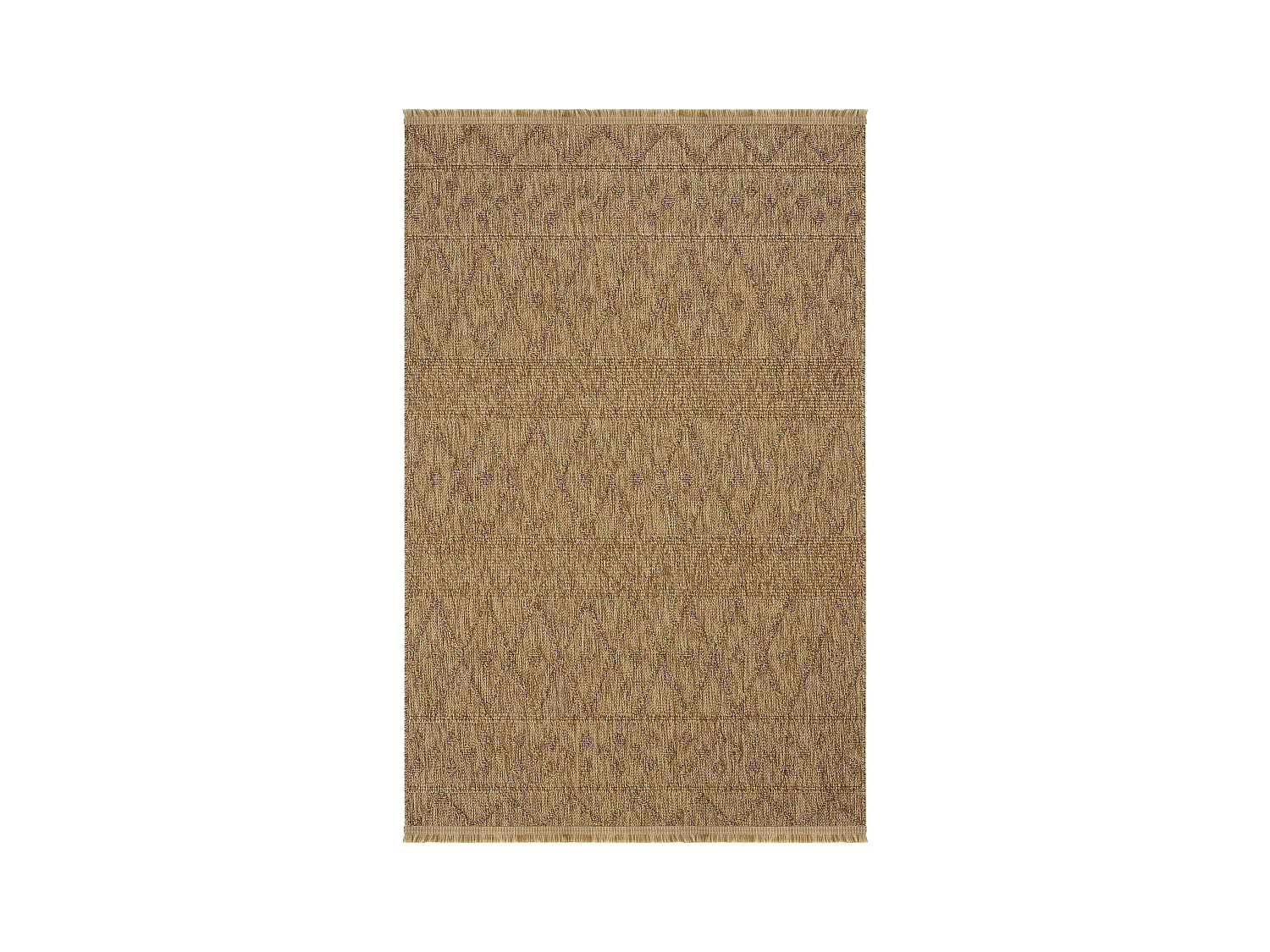 Tapis beige motifs losanges – franges, 120x180 cm ISTANBUL