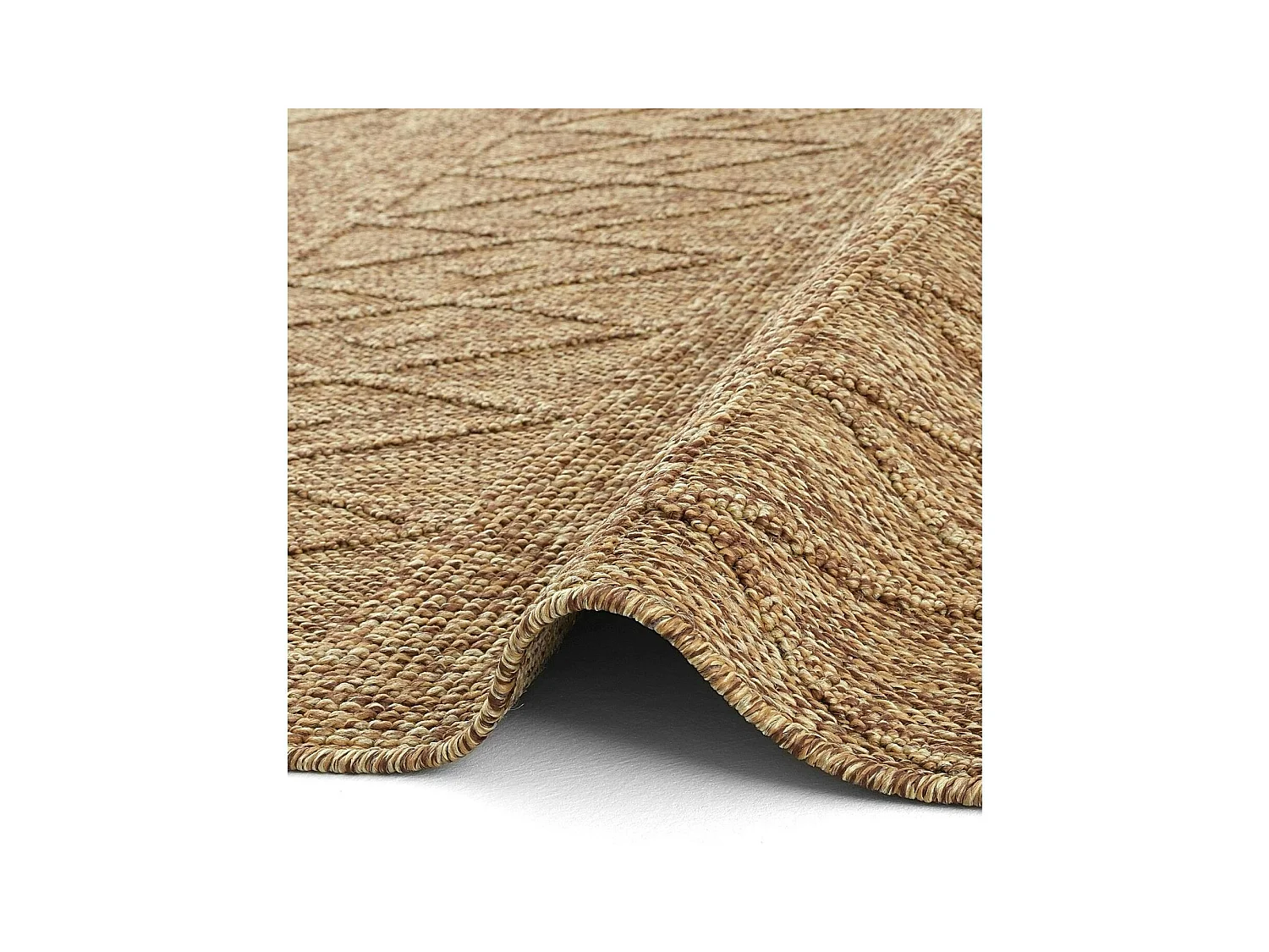 Tapis beige motifs losanges – franges, 120x180 cm ISTANBUL