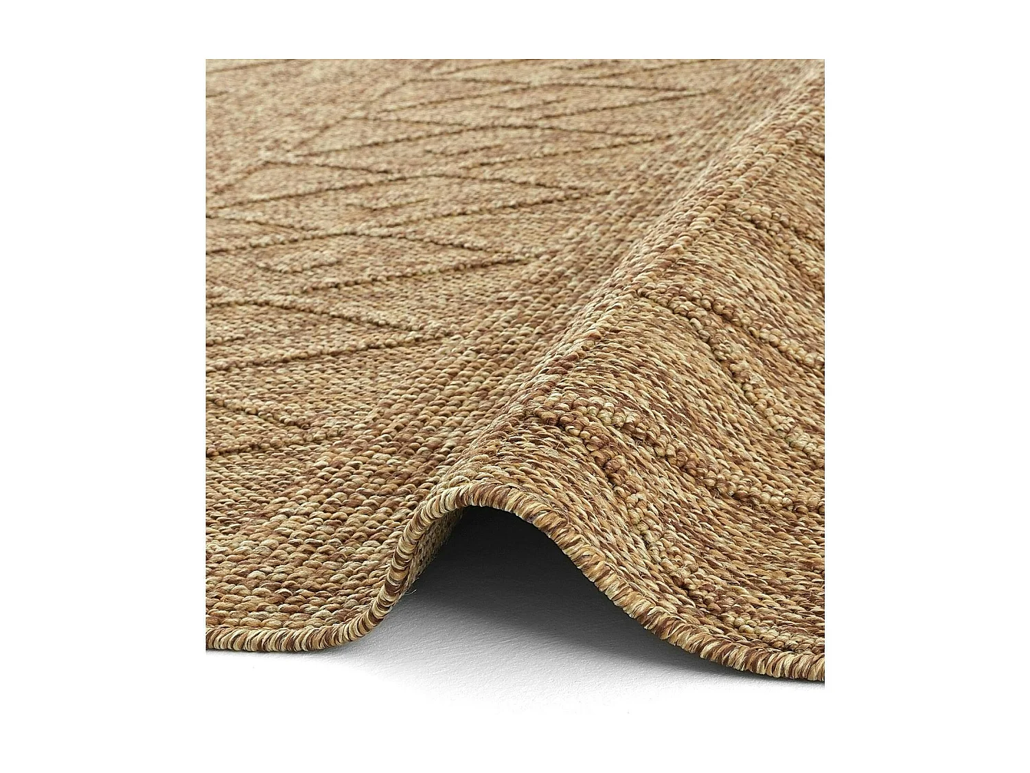 Tapis beige motifs losanges – franges, 120x180 cm ISTANBUL