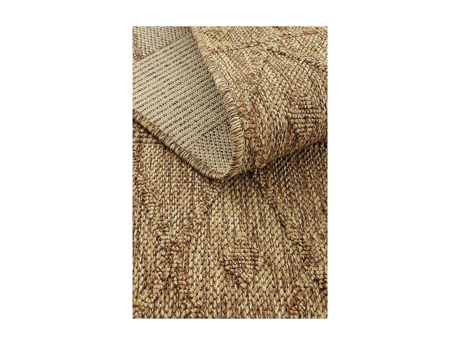 Tapis beige motifs losanges – franges, 120x180 cm ISTANBUL