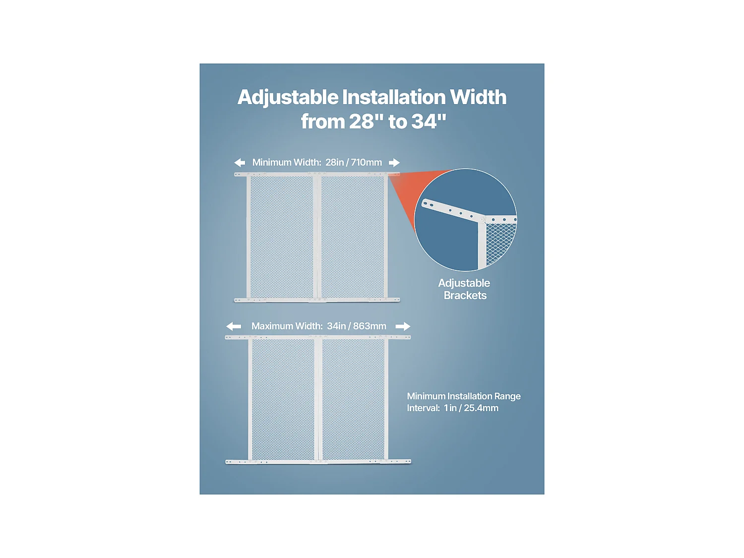 Moustiquaire de Porte SucceBuy de Camping-Car 66.04 x 60.96 cm, Facile à Installer, Filet de Protection pour Animaux en Alliage d'Aluminium Robuste, Blanc