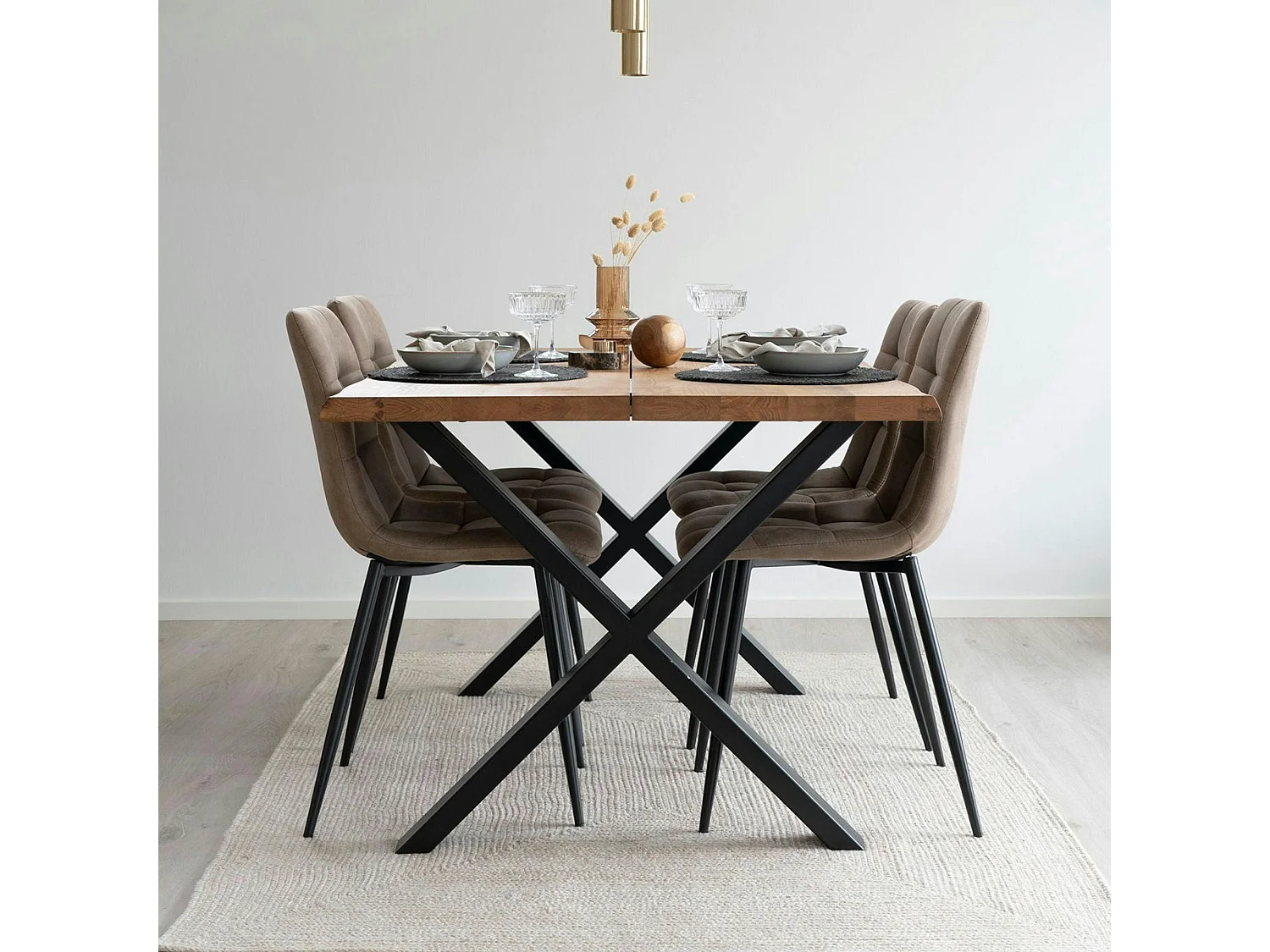 Tapis d'extérieur en plastique recyclé - teinte sable MENDOZA