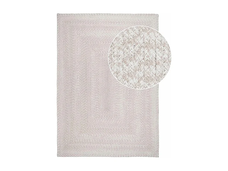 Tapis d'extérieur en plastique recyclé - teinte sable MENDOZA