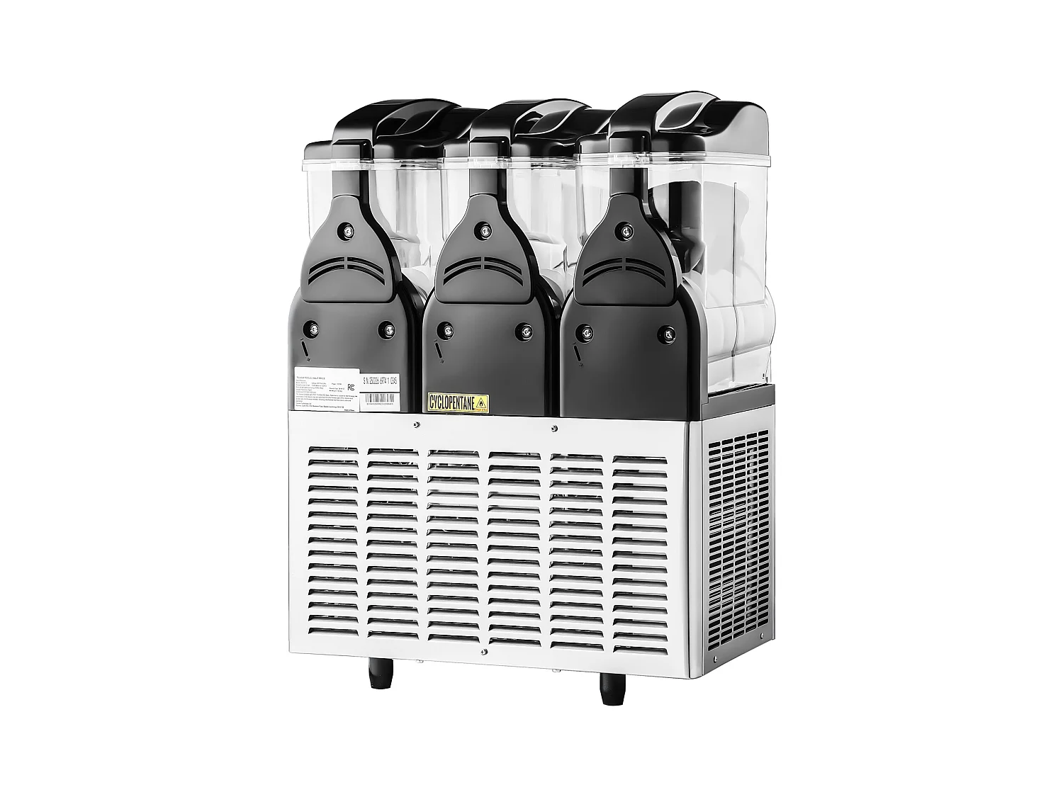 Machine à Granité SucceBuy, 3 Réservoirs de 15 L, Acier Inoxydable, Distributeur de Boissons Glacées, pour Maison, Restaurants, Cafés, Bars