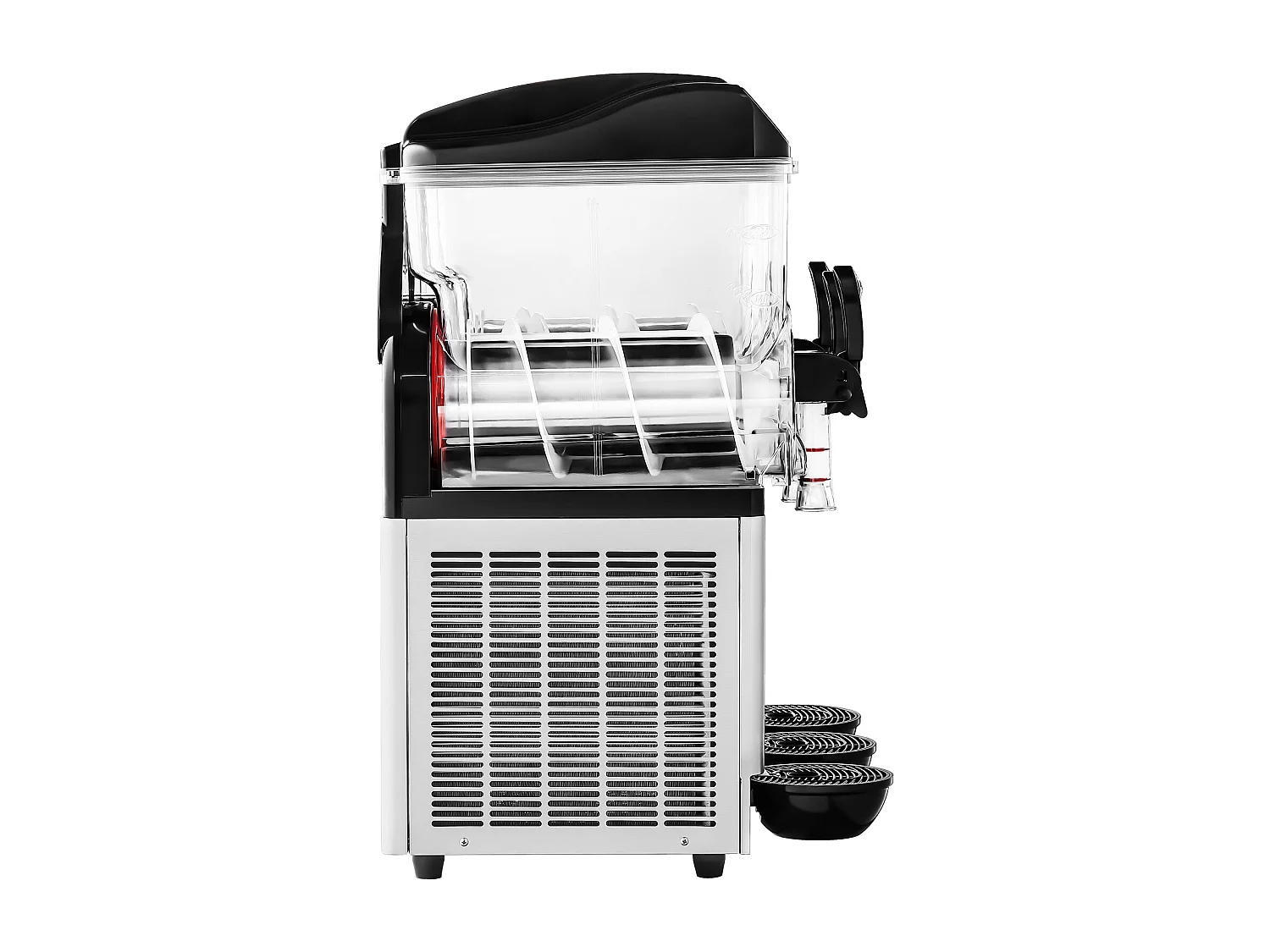 Machine à Granité SucceBuy, 3 Réservoirs de 15 L, Acier Inoxydable, Distributeur de Boissons Glacées, pour Maison, Restaurants, Cafés, Bars