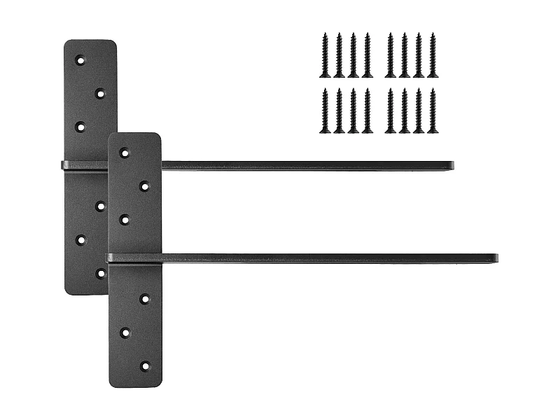 Supports d'Étagère SucceBuy en T Robustes, Lot de 2, Capacité de Charge de 90 kg, 45.72 x 7.35 x 30.48 cm, pour Étagères et Supports de Comptoir