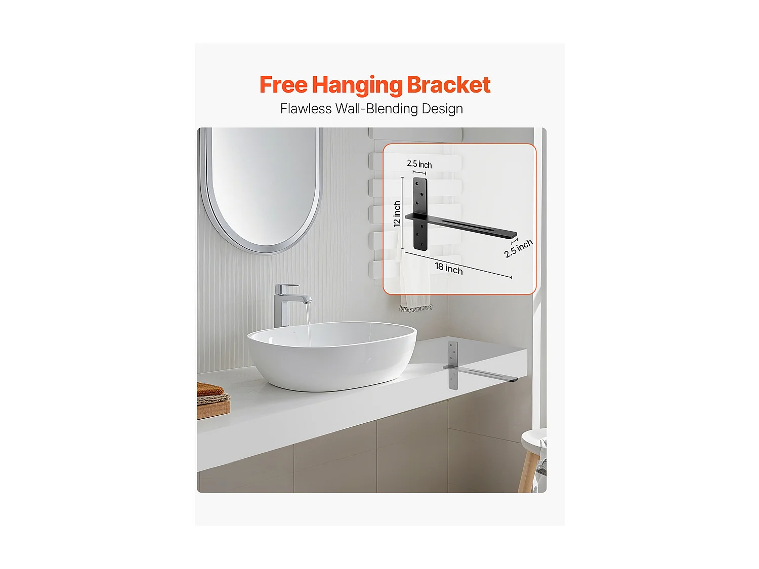 Supports d'Étagère SucceBuy en T Robustes, Lot de 2, Capacité de Charge de 90 kg, 45.72 x 7.35 x 30.48 cm, pour Étagères et Supports de Comptoir