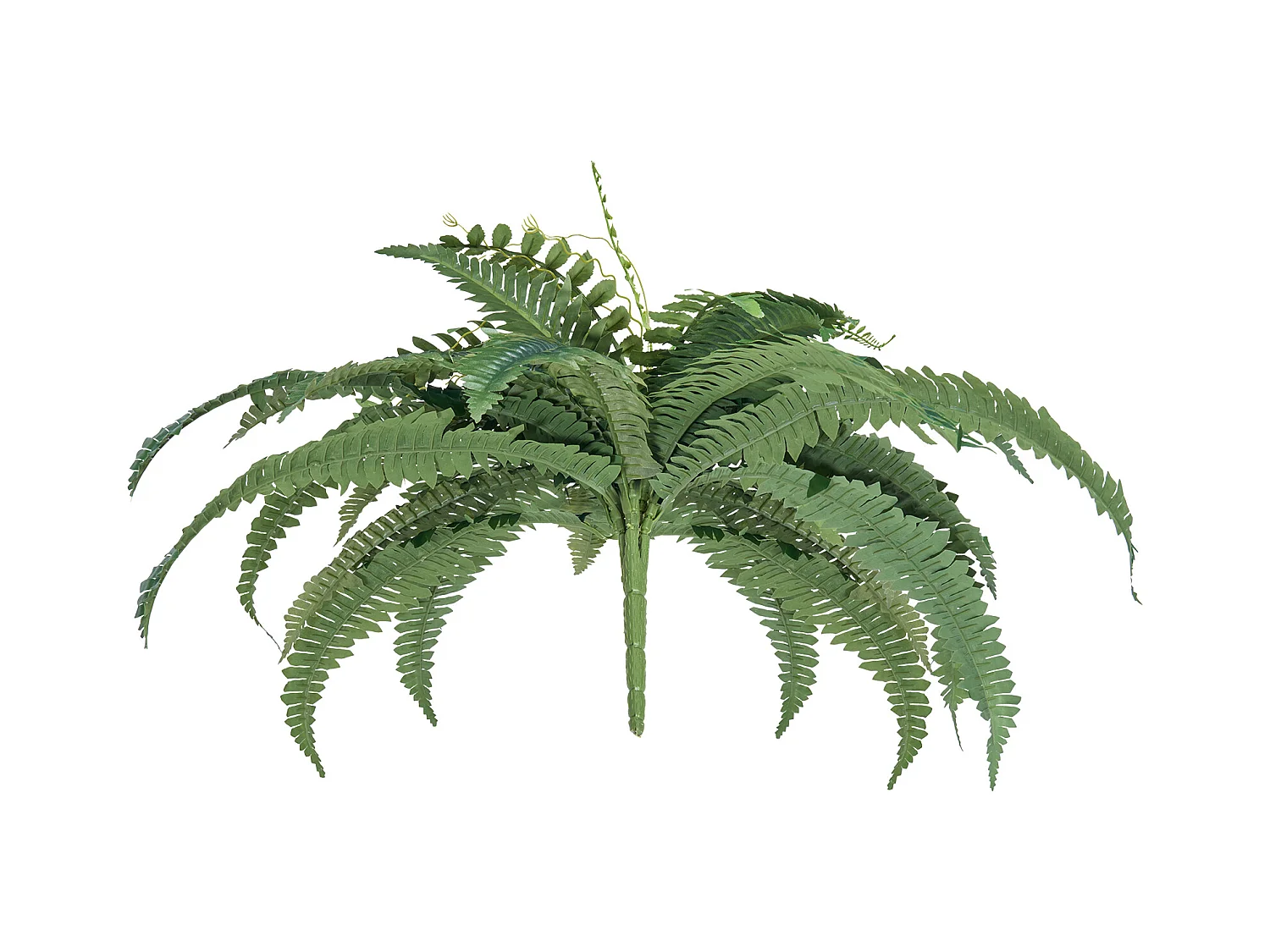 Fougère Artificielle SucceBuy, Lot de 2, Fausse Fougère de Boston 90-100 cm, 35 Feuilles, Suspendue, Décoration Int/Ext, Maison/Bureau, Pot Non Inclus