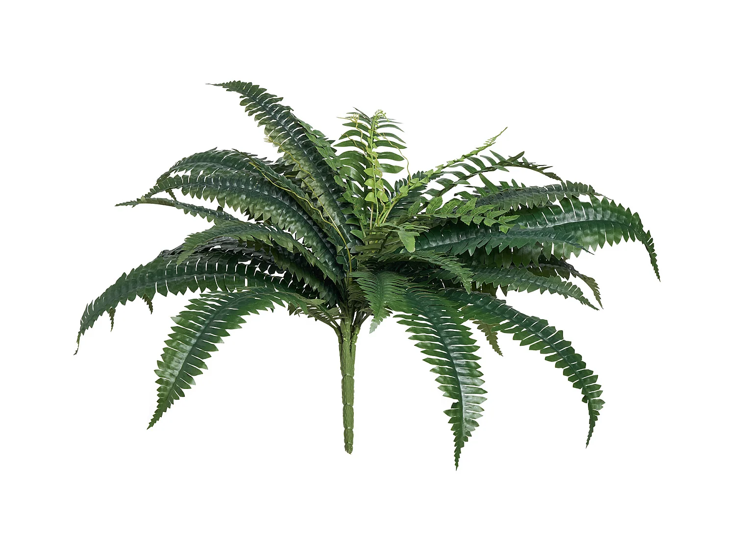 Fougère Artificielle SucceBuy, Lot de 2, Fausse Fougère de Boston 90-100 cm, 35 Feuilles, Suspendue, Décoration Int/Ext, Maison/Bureau, Pot Non Inclus