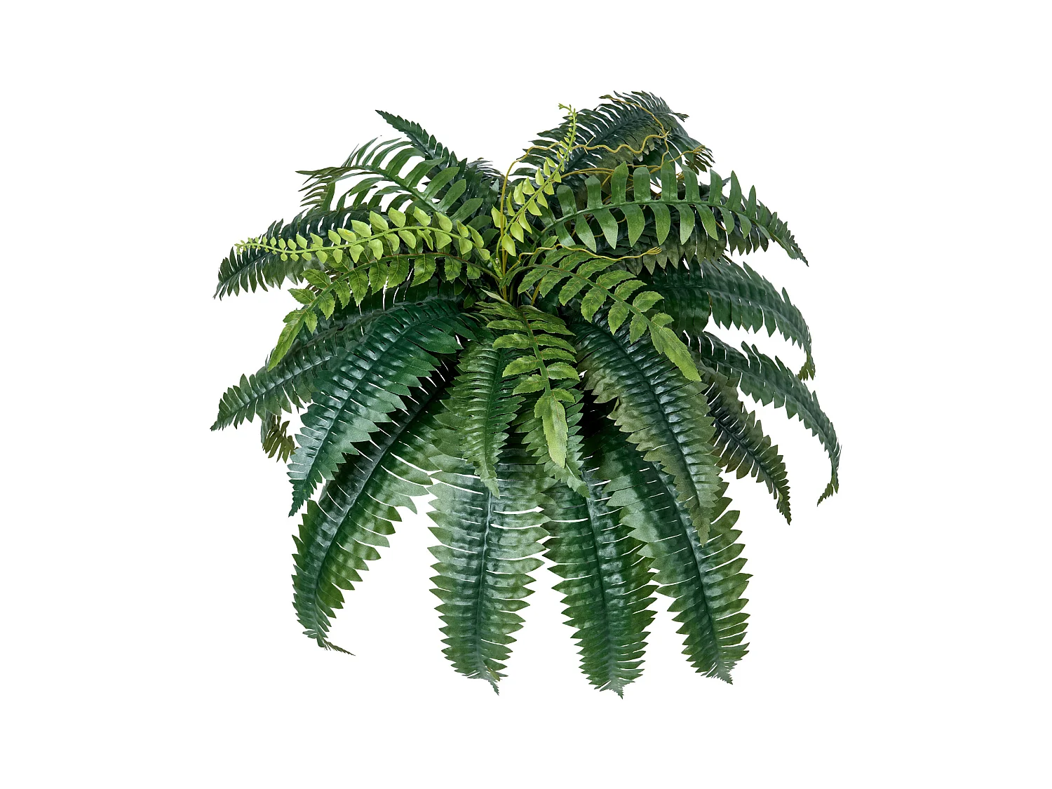 Fougère Artificielle SucceBuy, Lot de 2, Fausse Fougère de Boston 90-100 cm, 35 Feuilles, Suspendue, Décoration Int/Ext, Maison/Bureau, Pot Non Inclus