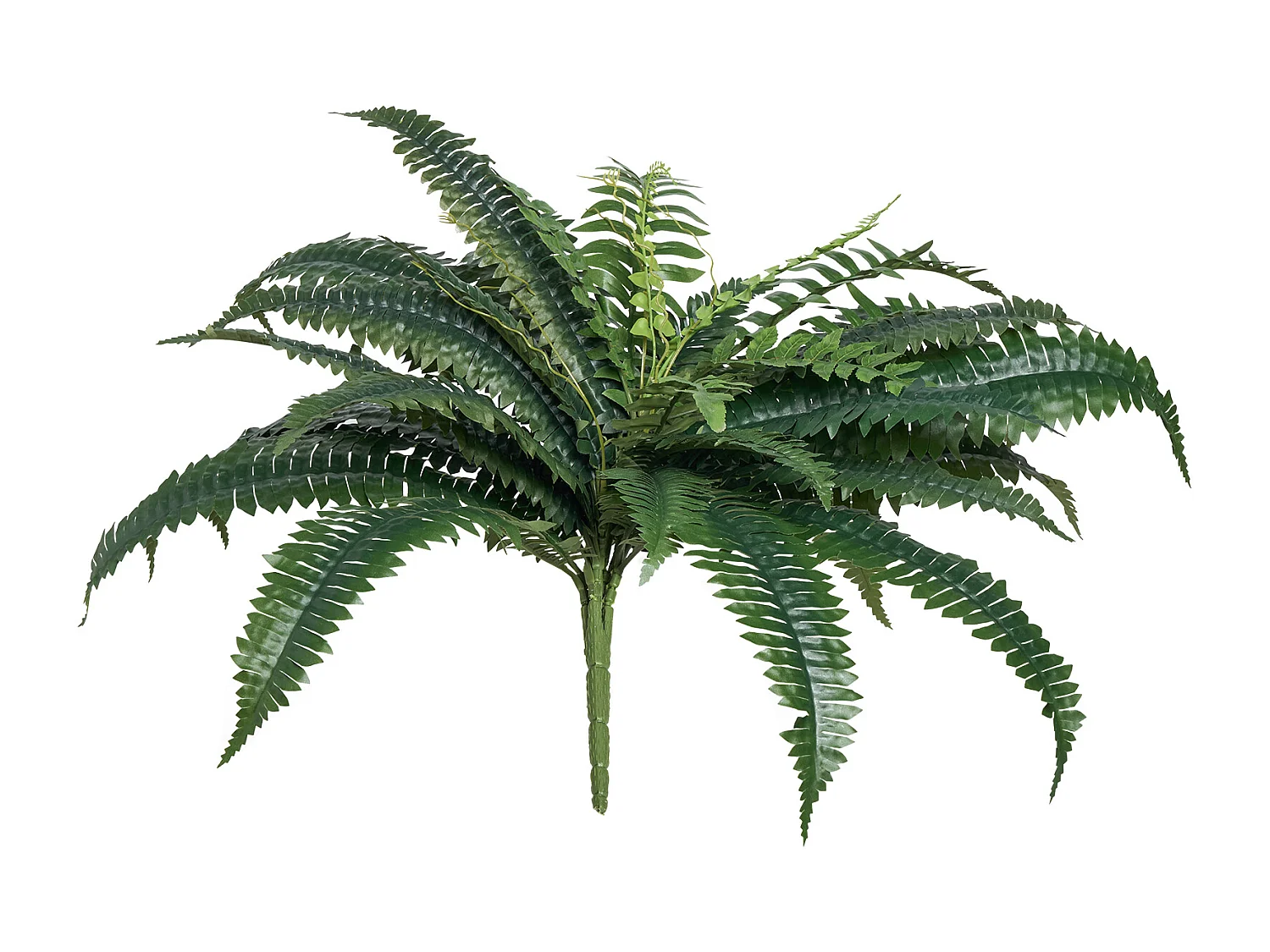 Fougère Artificielle SucceBuy, Lot de 2, Fausse Fougère de Boston 90-100 cm, 35 Feuilles, Suspendue, Décoration Int/Ext, Maison/Bureau, Pot Non Inclus