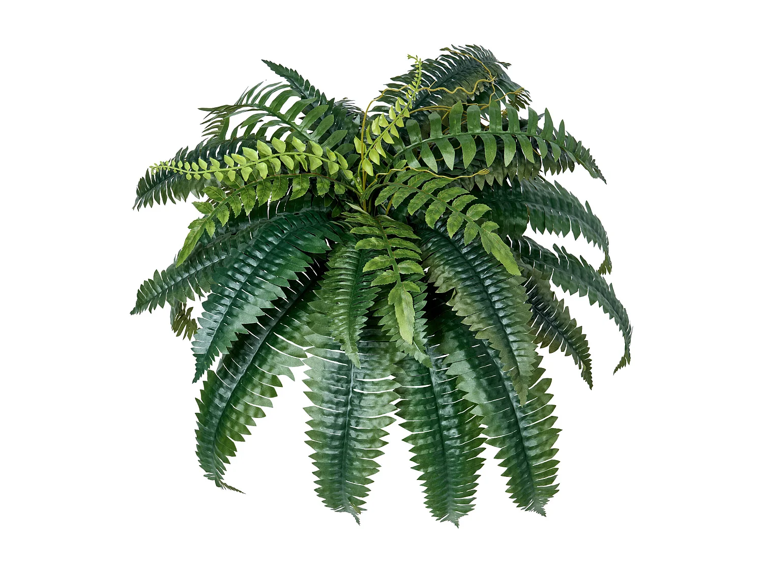 Fougère Artificielle SucceBuy, Lot de 2, Fausse Fougère de Boston 90-100 cm, 35 Feuilles, Suspendue, Décoration Int/Ext, Maison/Bureau, Pot Non Inclus