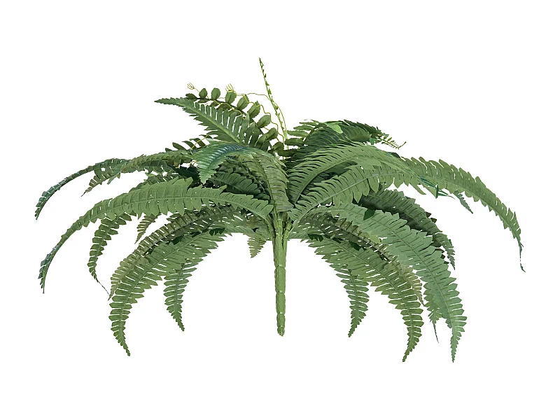 Sztuczna Paproć SucceBuy, Pakiet z 2 Sztuk, Fałszywa Paproć z Bostonu 90-100 cm, 35 Liści, Wisząca, Dekoracja Wewnętrzna/Zewnętrzna, Dom/Biuro, Potted Nie Zawarty