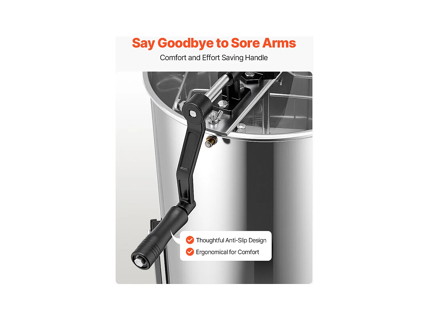 Extracteur de Miel Manuel à 2 Cadres SucceBuy Centrifugeuse Séparateur de Miel en Acier Inoxydable avec Couvercle Transparent, Support Réglable en Hauteur