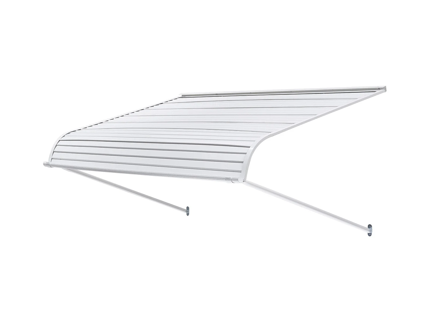 Auvent de Porte d'Entrée SucceBuy, 152,4x106,6 cm, Marquise de Porte Extérieure Aluminium Abri de Protection Contre Pluie, Neige, Soleil, pour Balcons