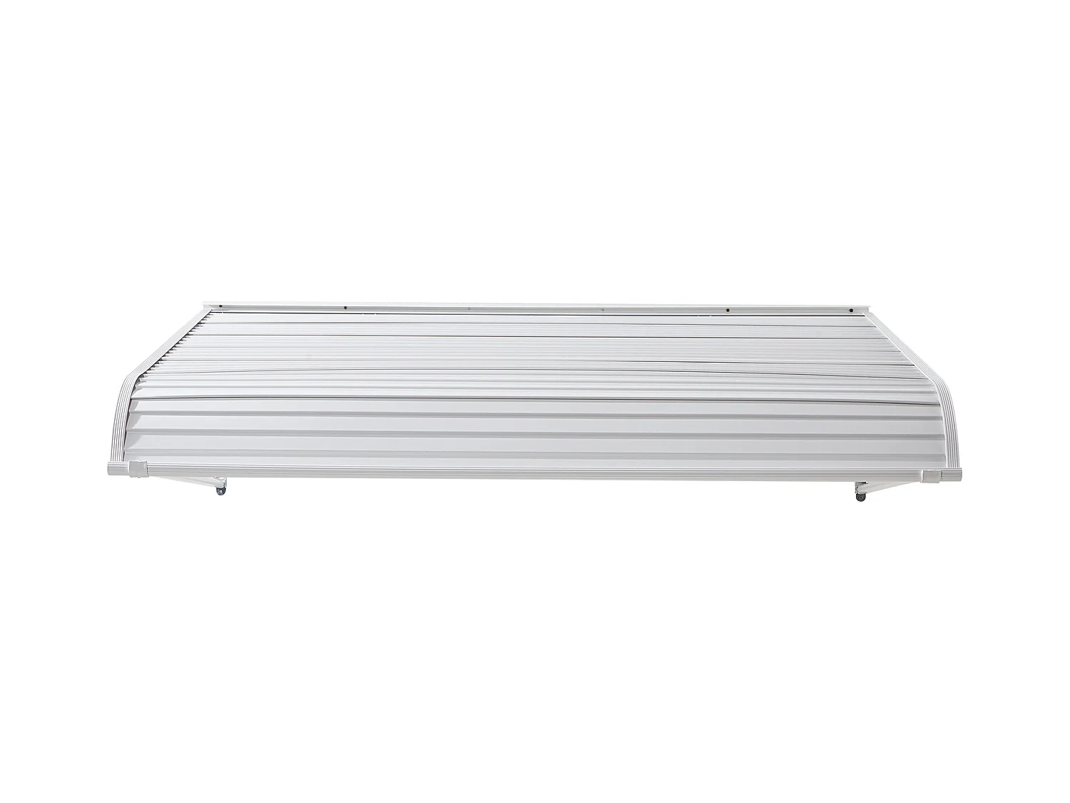 Auvent de Porte d'Entrée SucceBuy, 152,4x106,6 cm, Marquise de Porte Extérieure Aluminium Abri de Protection Contre Pluie, Neige, Soleil, pour Balcons