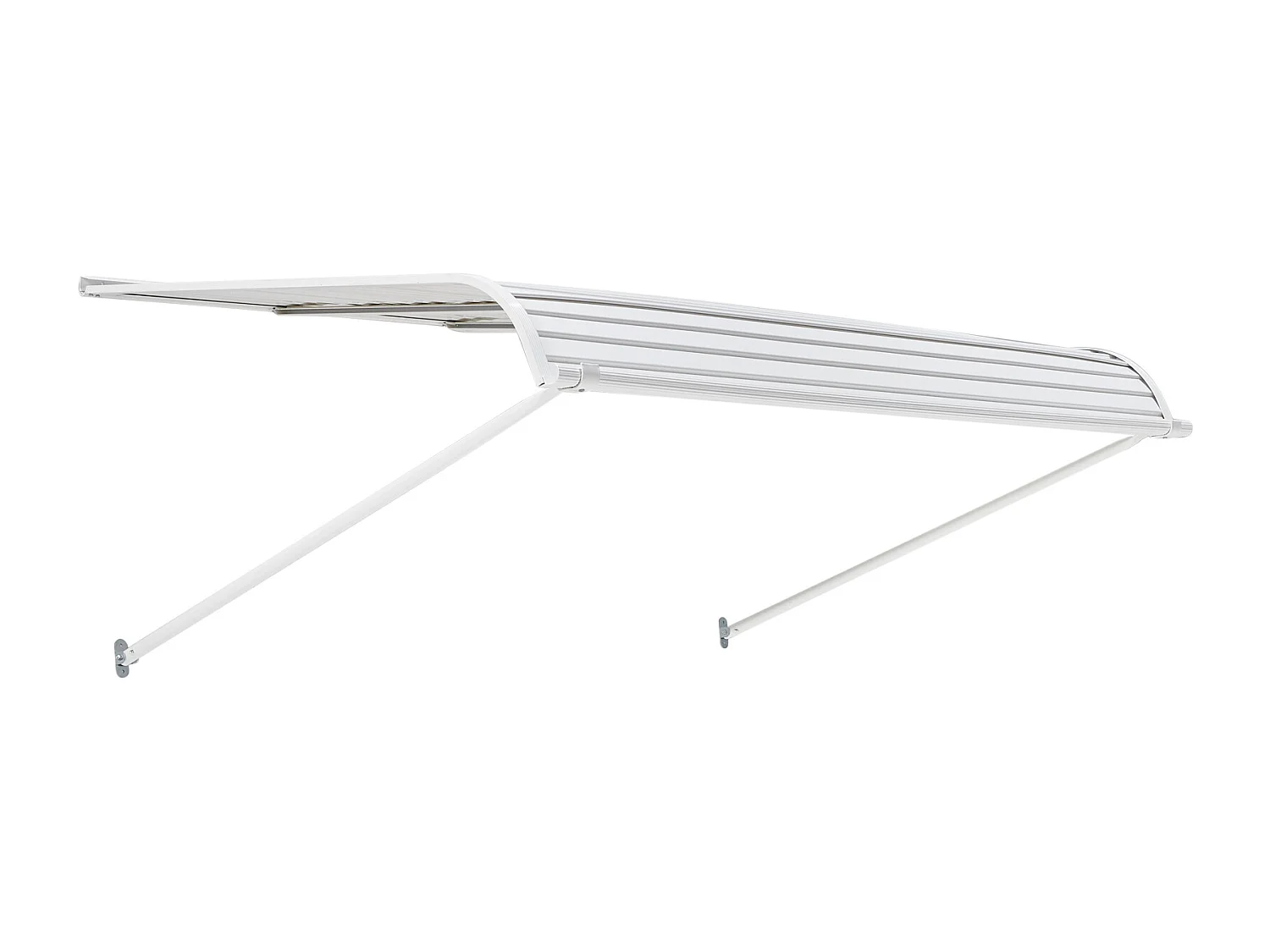 Auvent de Porte d'Entrée SucceBuy, 152,4x106,6 cm, Marquise de Porte Extérieure Aluminium Abri de Protection Contre Pluie, Neige, Soleil, pour Balcons