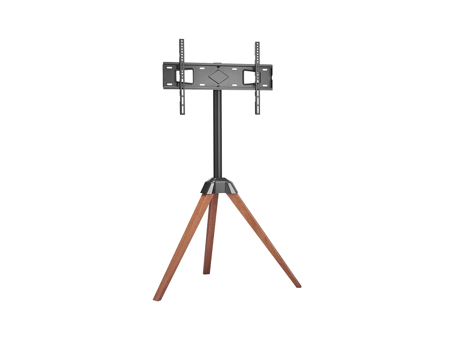 Support TV Trépied SucceBuy avec Pieds en Chêne, Pour Chambre, Studio, Salon, Compatible avec Écrans Plats/Incurvés 1016-1651 mm, Capacité de Charge 45 kg