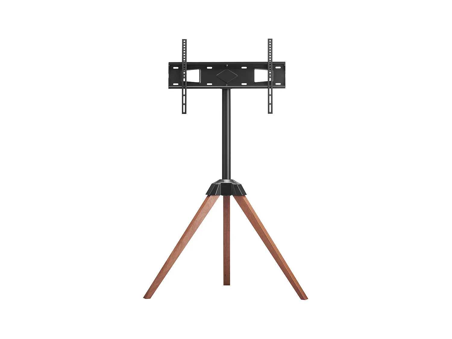 Support TV Trépied SucceBuy avec Pieds en Chêne, Pour Chambre, Studio, Salon, Compatible avec Écrans Plats/Incurvés 1016-1651 mm, Capacité de Charge 45 kg