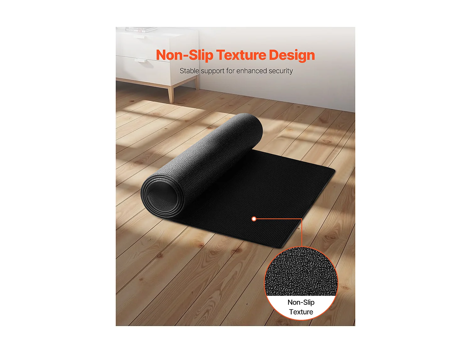 Tappeto per Attrezzatura di Esercizio SucceBuy, 60 x 130 x 0,4 cm, Tappeto di Protezione per Pavimento per Biciclette Ellittiche e Tappeti di Camminata Compatti