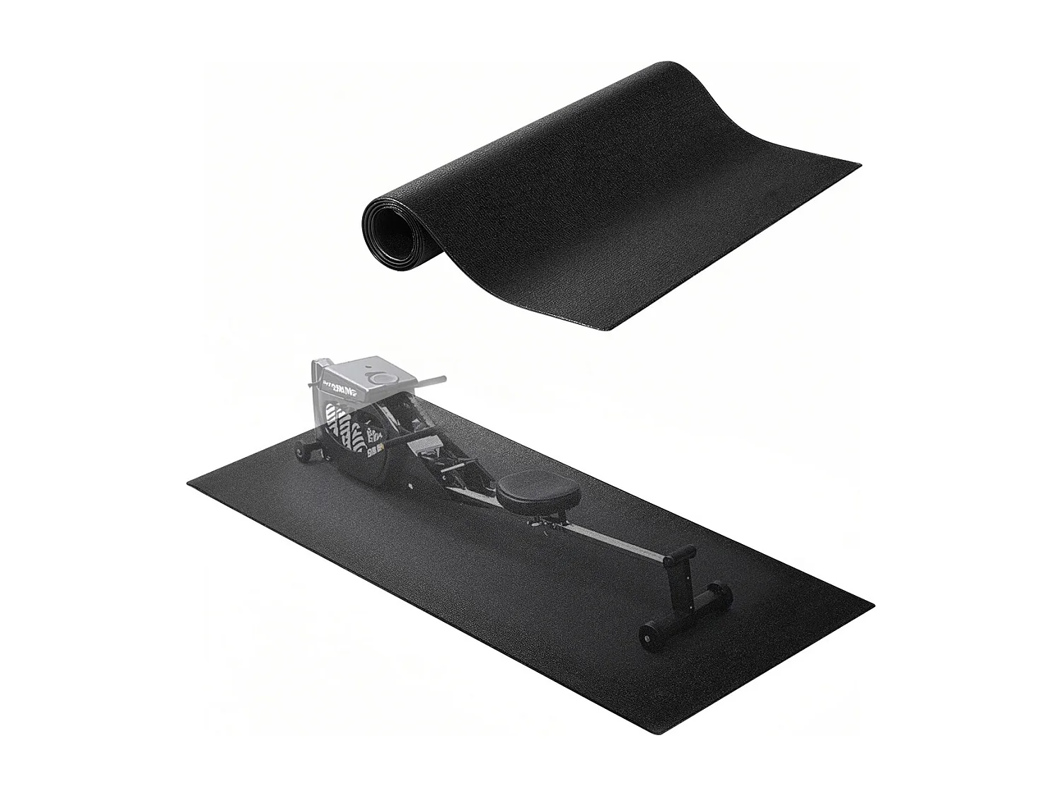 Tappeto per Attrezzatura di Esercizio SucceBuy, 60 x 130 x 0,4 cm, Tappeto di Protezione per Pavimento per Biciclette Ellittiche e Tappeti di Camminata Compatti