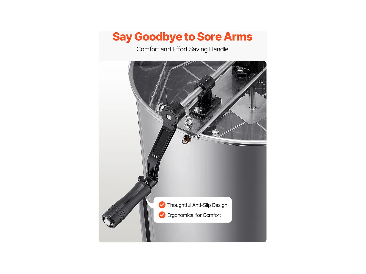 Extracteur de Miel Manuel à 4/8 Cadres SucceBuy Centrifugeuse Séparateur de Miel en Acier Inoxydable avec Couvercle Transparent, Support Réglable en Hauteur