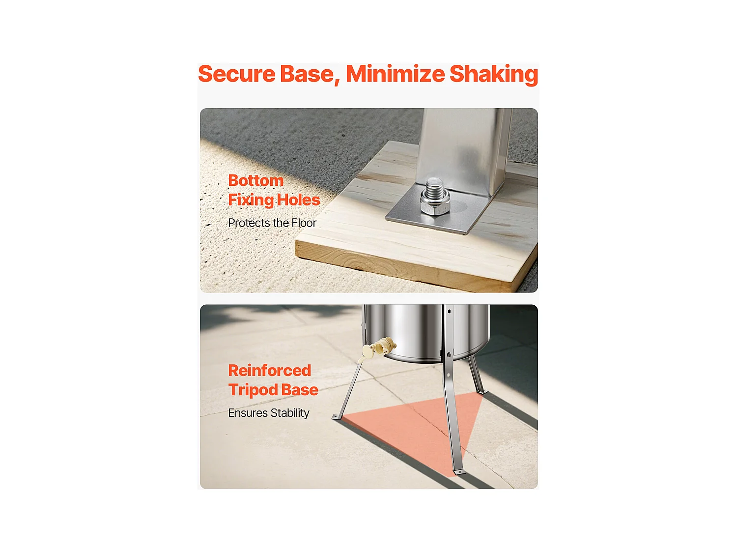 Extracteur de Miel Manuel à 4/8 Cadres SucceBuy Centrifugeuse Séparateur de Miel en Acier Inoxydable avec Couvercle Transparent, Support Réglable en Hauteur