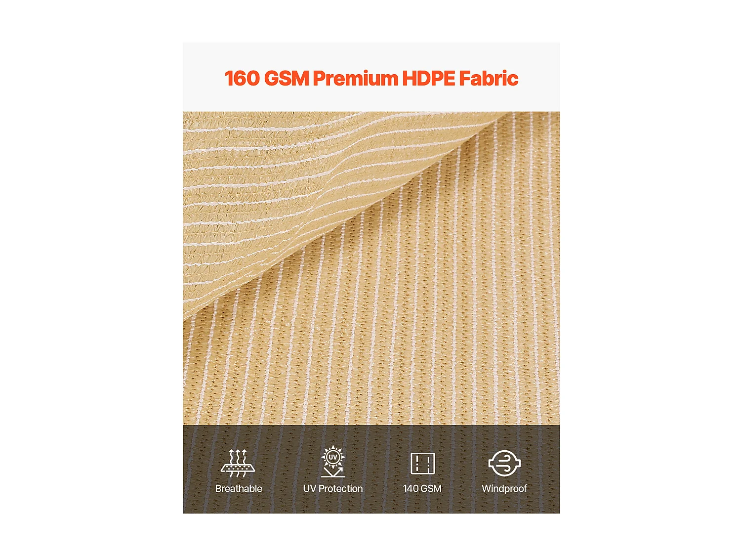 Siatka Cieniująca 90 % SucceBuy Siatka Cieniująca z Oczkami ze Stali Nierdzewnej, Ochrona Przeciwsłoneczna i Osłona Prywatności z HDPE 160 g/m², 3660 x 6100 mm