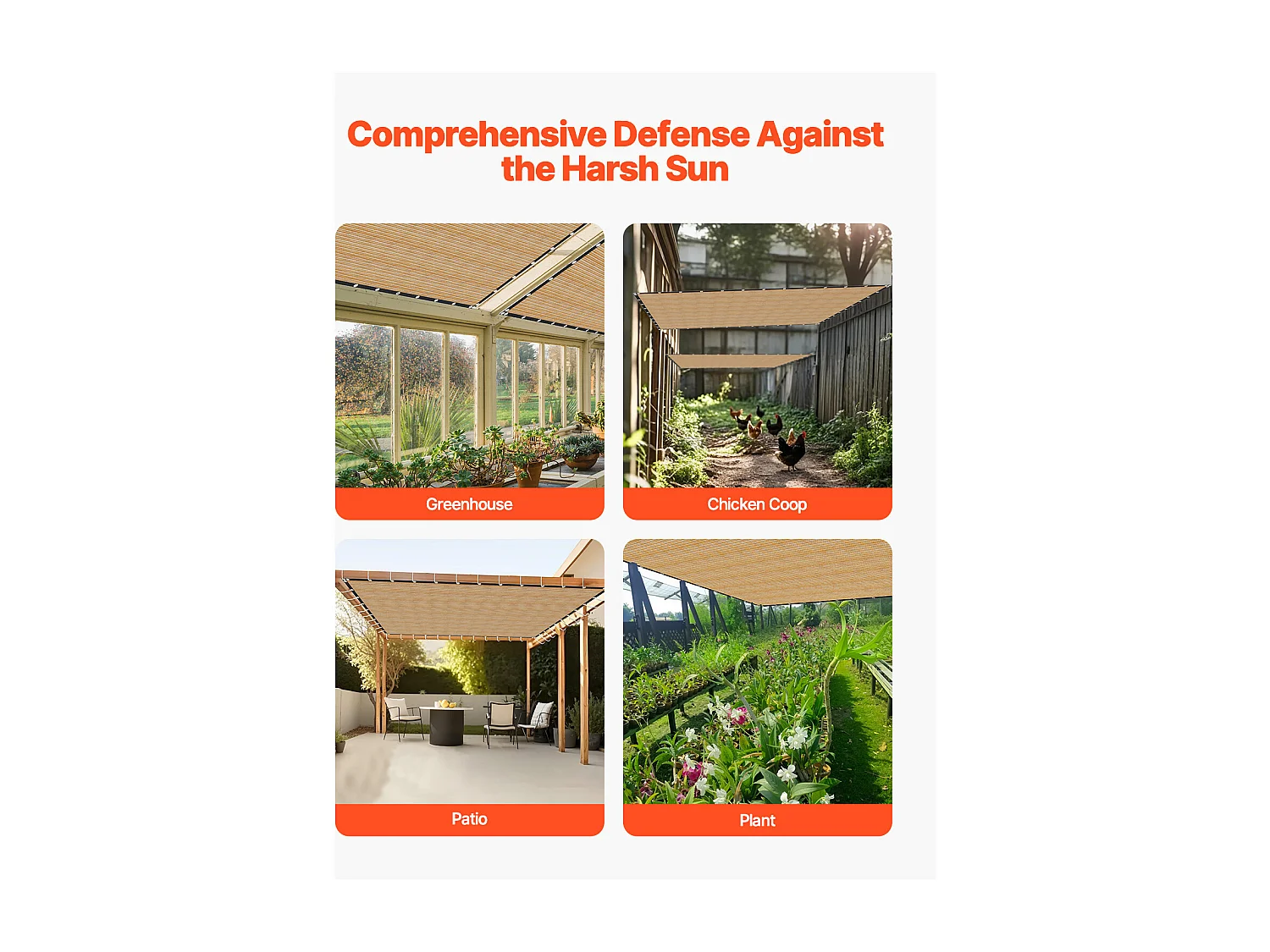 Siatka Cieniująca 90 % SucceBuy Siatka Cieniująca z Oczkami ze Stali Nierdzewnej, Ochrona Przeciwsłoneczna i Osłona Prywatności z HDPE 160 g/m², 3660 x 6100 mm