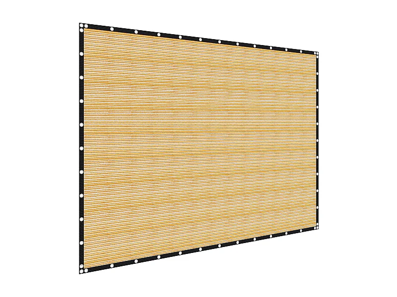 Voile d'Ombrage 90 % SucceBuy Filet d'Ombrage avec Œillets en Acier Inox, Protection Solaire et Écran d'Intimité en PEHD 160 g/m², Beige, 3660 x 6100 mm
