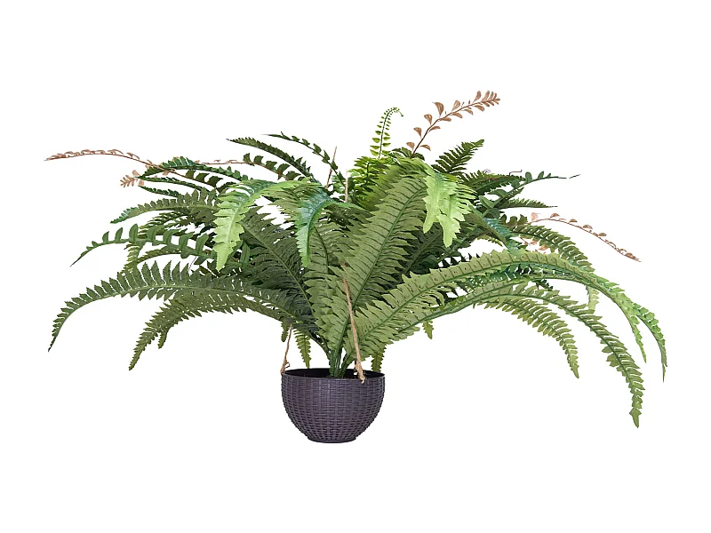 Sztuczna Paproć SucceBuy, Fałszywa Paproć z Bostonu 95-105 cm, 80 Liści, Z Doniczką, Wisząca/Ustawiona, Dekoracja Wewnętrzna/Zewnętrzna, Dom/Biuro