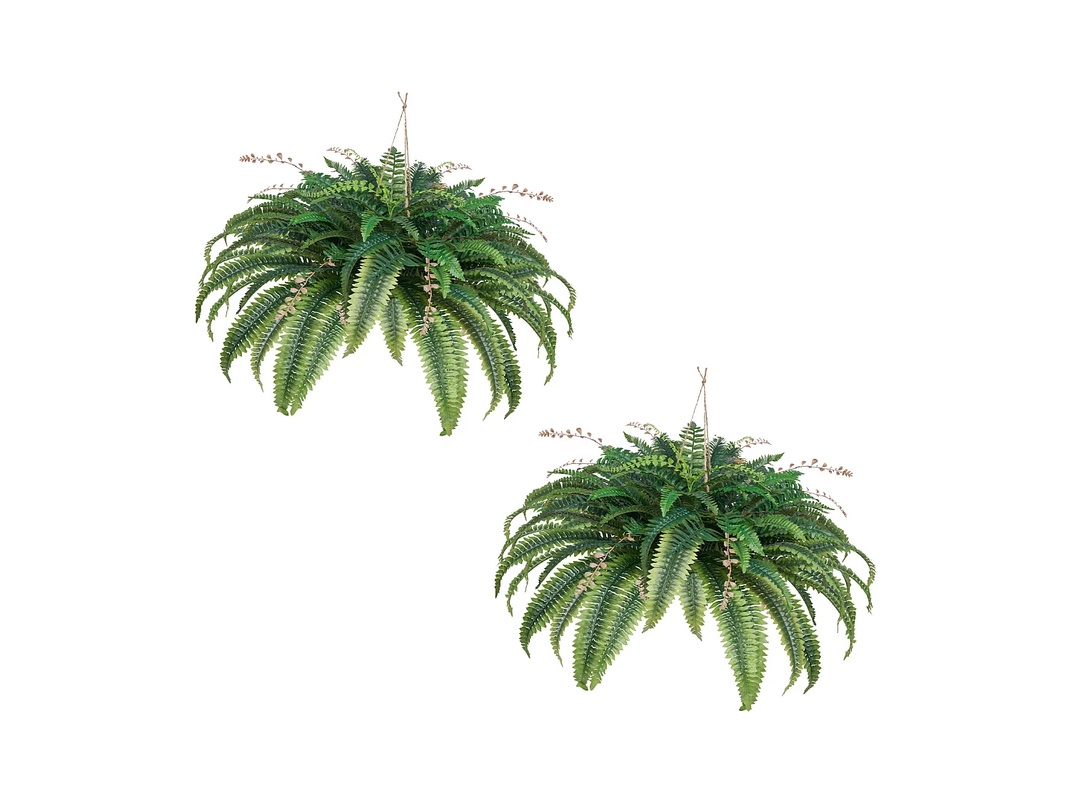 Fougère Artificielle SucceBuy, Fausse Fougère de Boston 95-105 cm, 80 Feuilles, Avec Pot, Suspendue/Posée, Décoration Int/Ext, Maison/Bureau