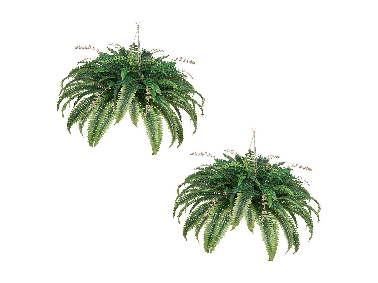 Fougère Artificielle SucceBuy, Fausse Fougère de Boston 95-105 cm, 80 Feuilles, Avec Pot, Suspendue/Posée, Décoration Int/Ext, Maison/Bureau