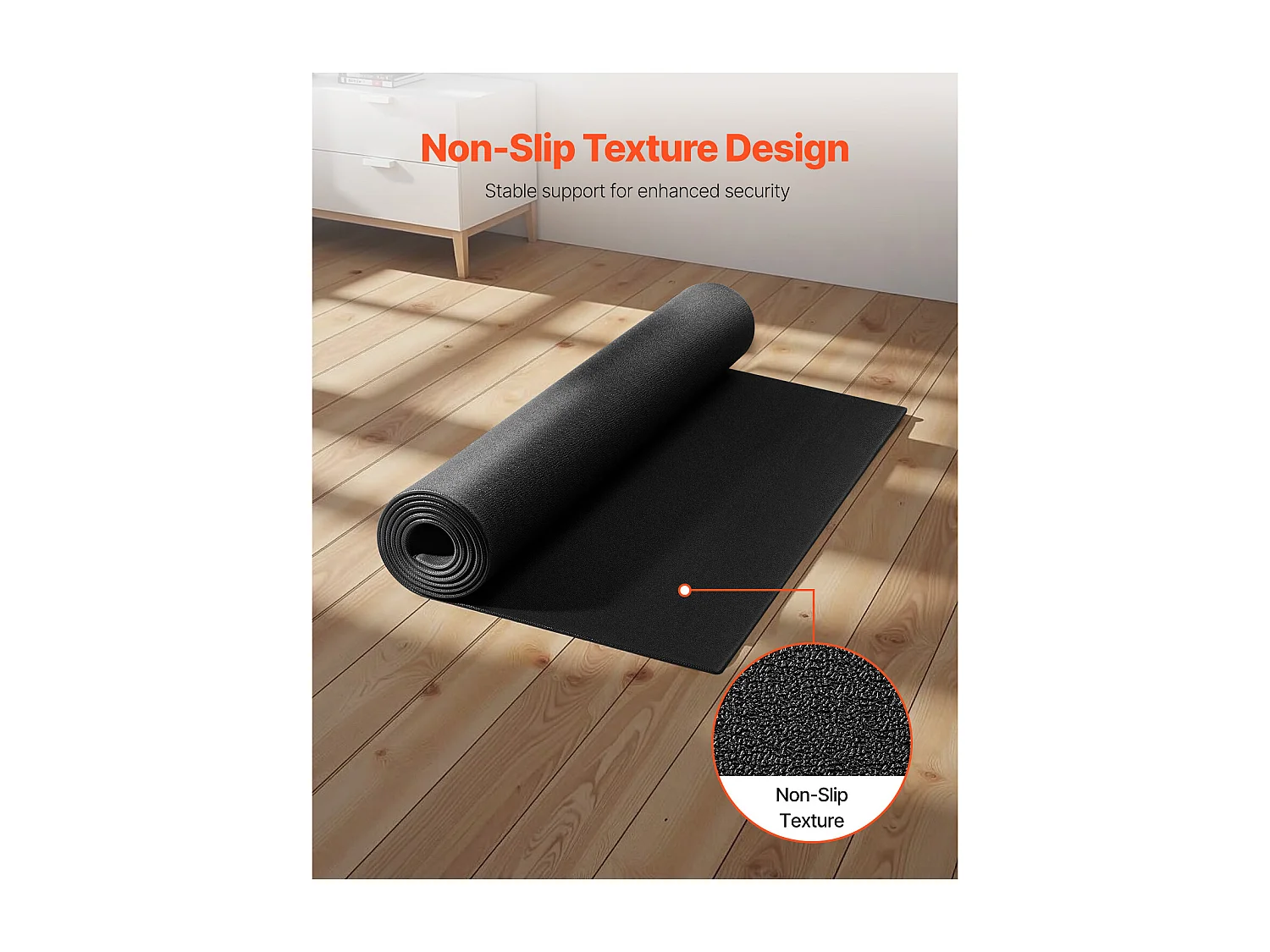 Tapis d'Équipement d'Exercice SucceBuy, 91,5 x 198 x 0,6 cm, Tapis de Protection de Sol pour Vélos Elliptiques et Tapis de Marche Compacts, en PVC Haute Densité