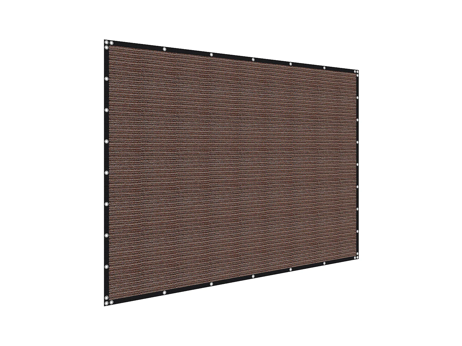 Schattenvorhang 90 % SucceBuy, 244 x 366 mm, Schattennetz PEHD 140 g/m², Edelstahlösen, Sonnenschutz/Windschutz,für Außenbereich, Terrasse, Braun, Braun
